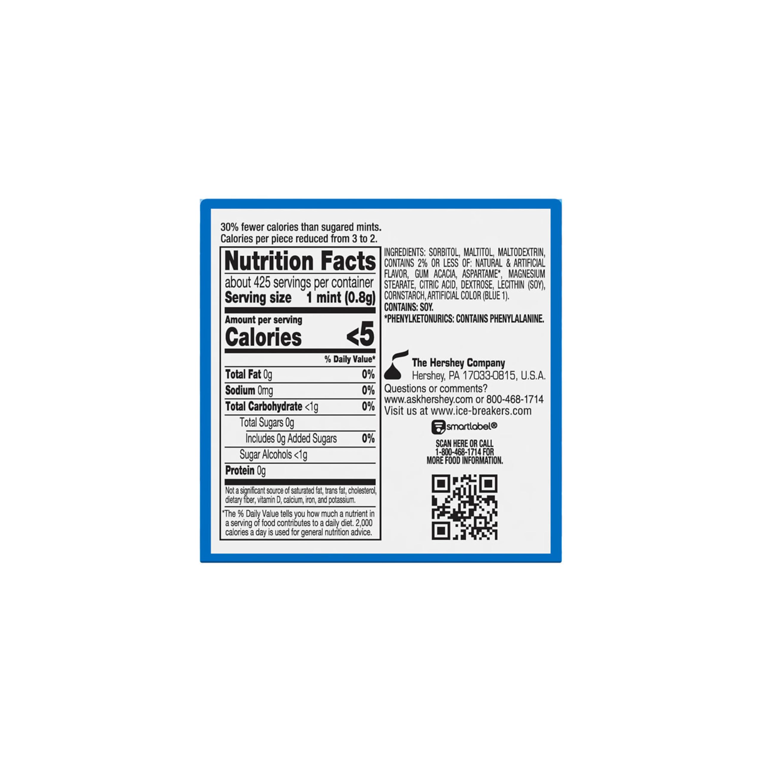 ICE BREAKERS Mints (Coolmint, Sugar Free, 1.5-Ounce Containers, Pack of 8)