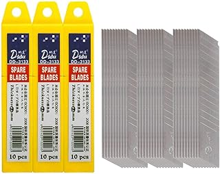 30 Pack 18mm Stainless Steel Snap-Off Blade Hobby Knife Blades Vinyl Wraps Cutter Blades (Silver 18mm 30Pcs)