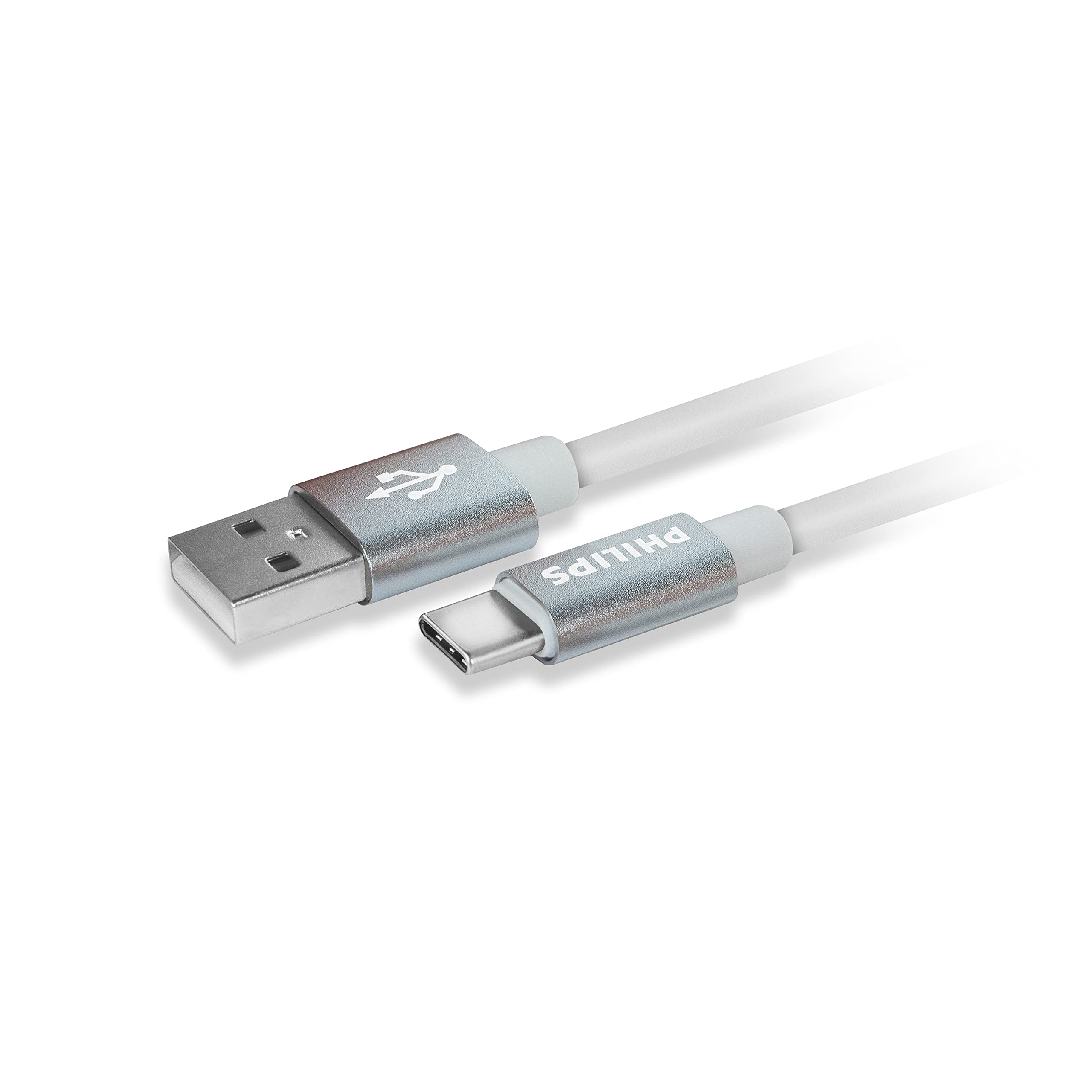 Philips USB - USB C Şarj Kablosu, 1.2 Metre, Deri, Siyah (DLC2528M)