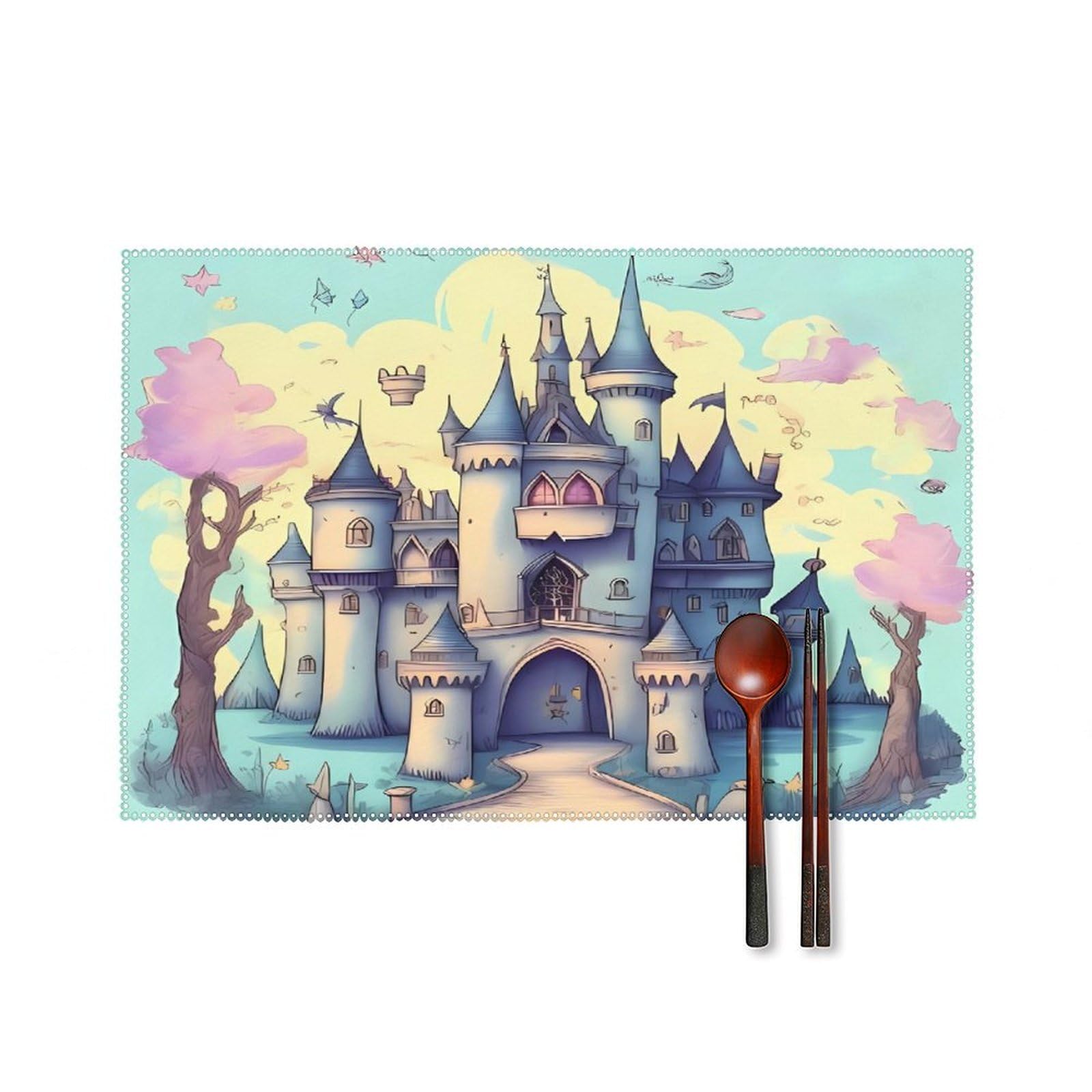 Fodpand Style Fairytale Castle Placemats Set Of 4 Place Mats Table Mats