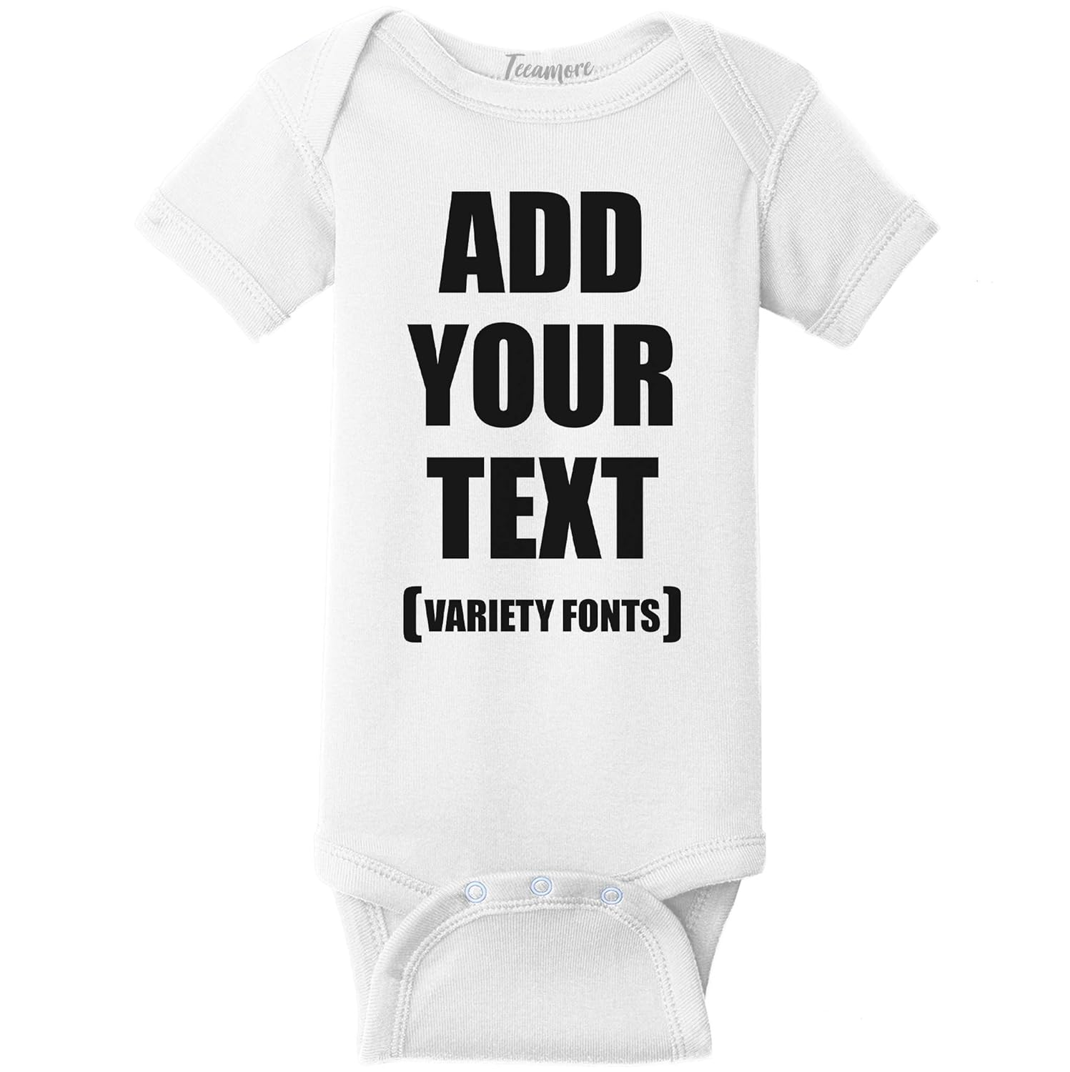 TEEAMORE Custom Baby Bodysuits Add Your Text For Baby Girl Boy Personalized Bodysuit