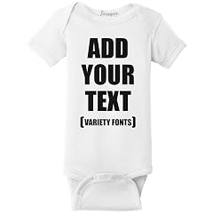 TEEAMORE Custom Baby Bodysuits Add Your Text For Baby Girl Boy Personalized Bodysuit
