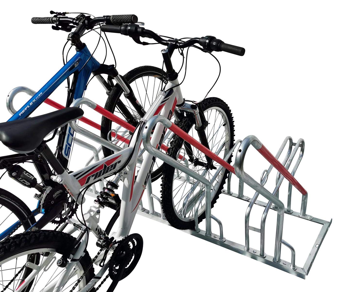 2 x 4 supporti per bicicletta per parcheggio, con sistema antifurto