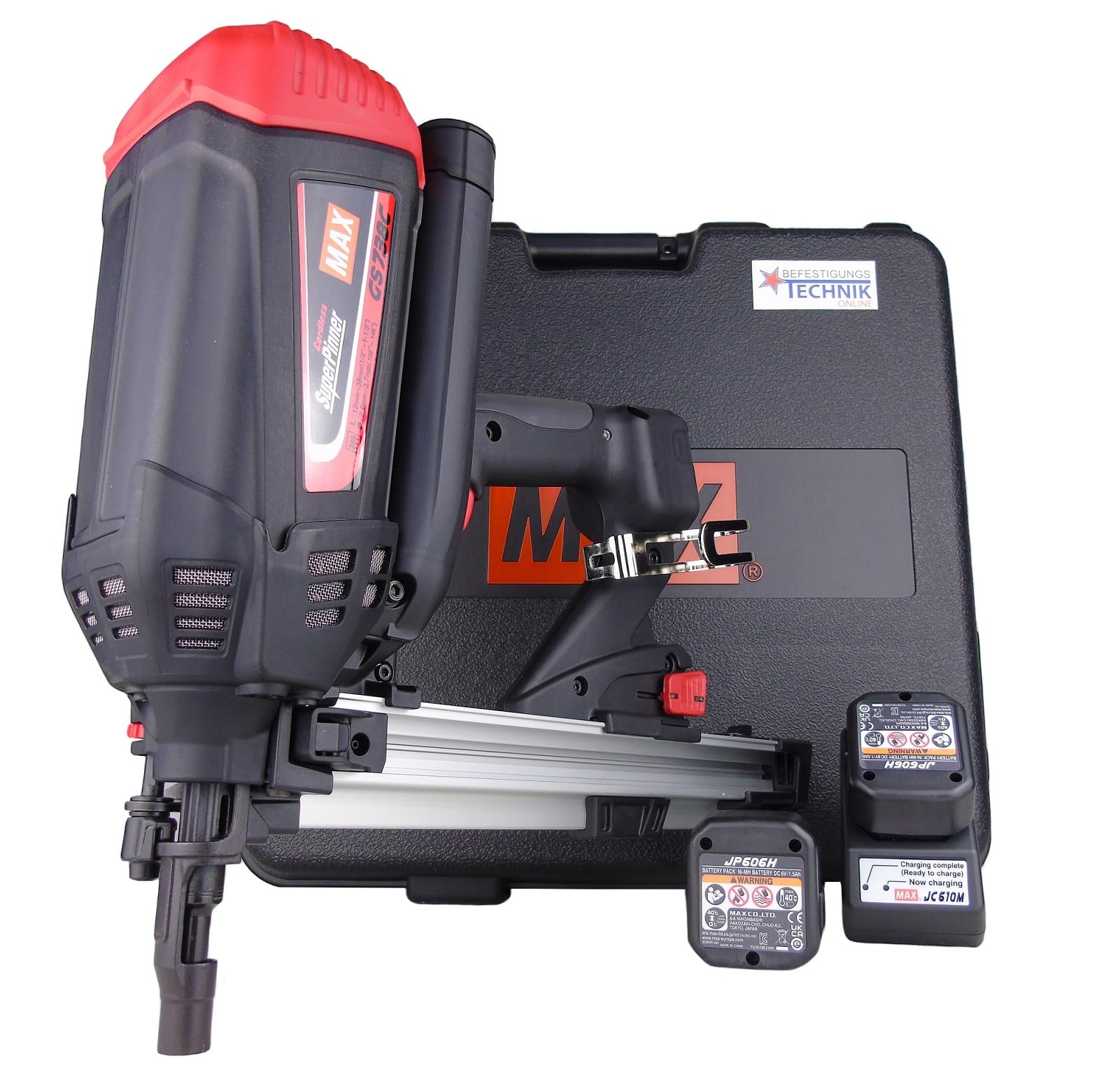 MAX GS738C akumulatorowa gwoździe gazowe do betonu, 15-40 mm, kompatybilna z Powers DeWalt C5 Würth Diga CS2 CS3