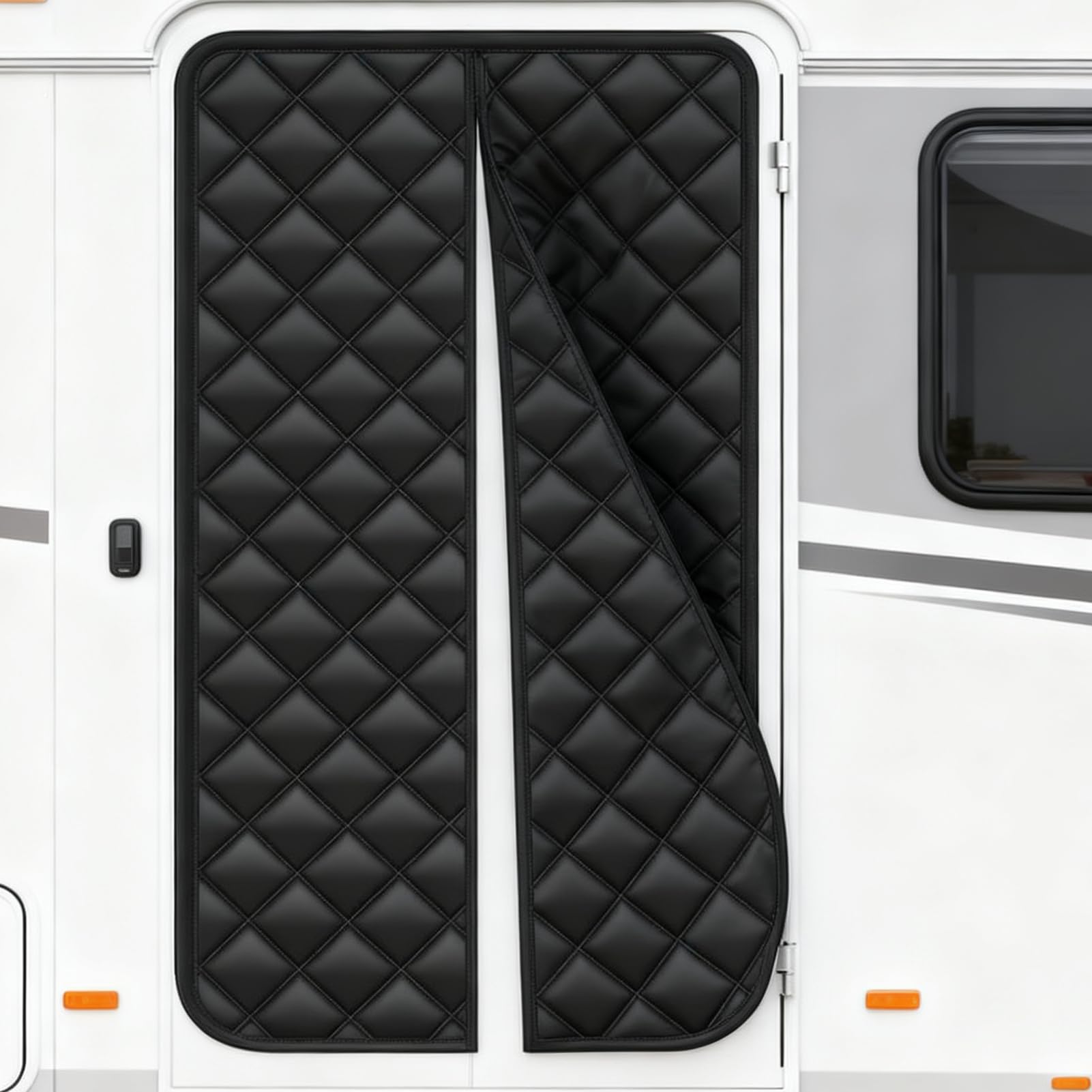 Rideaux Isolants pour Porte De Camping-Car Imperméable Au Vent 84x203 Cm