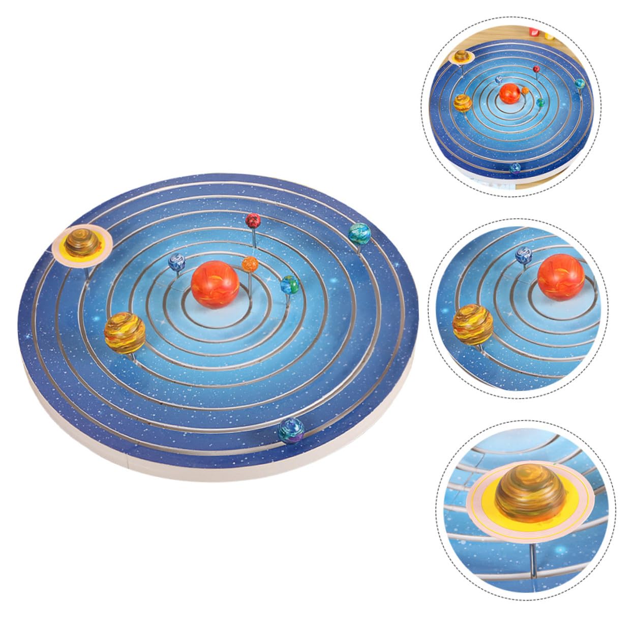 GALPADA Juego de Modelos de Planetas del Sistema Solar para Niños, Rompecabezas DIY de Plástico Superficie Lisa para Proyectos Artísticos y Educativos Infantiles