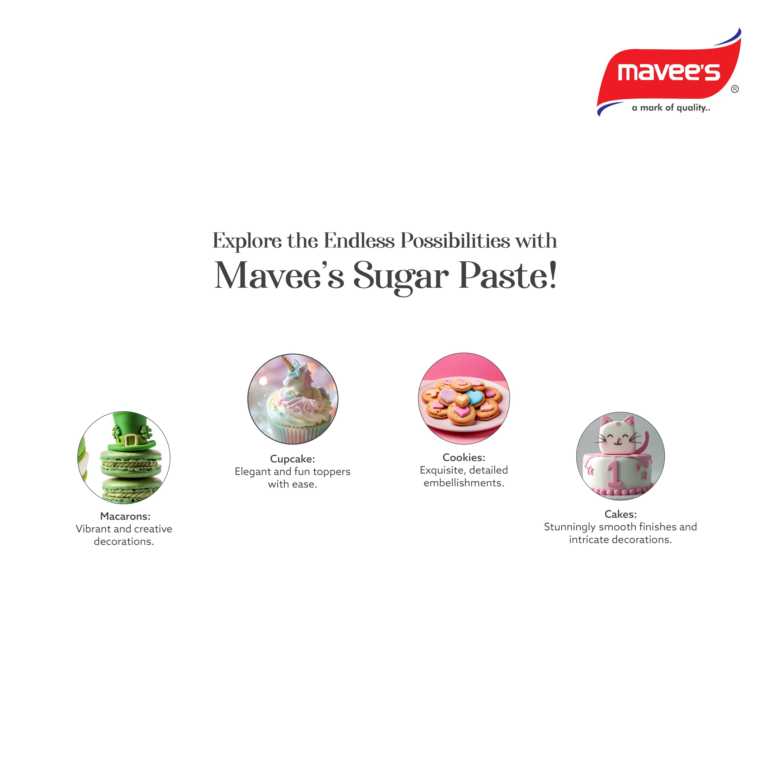 Fondel Sugar Paste - White | Premium Sugar Icing Solutions | Fondant for Cake Decoration | Chefs Choice for Cake Decorating | 1 Kg - Image 4 thumbnail