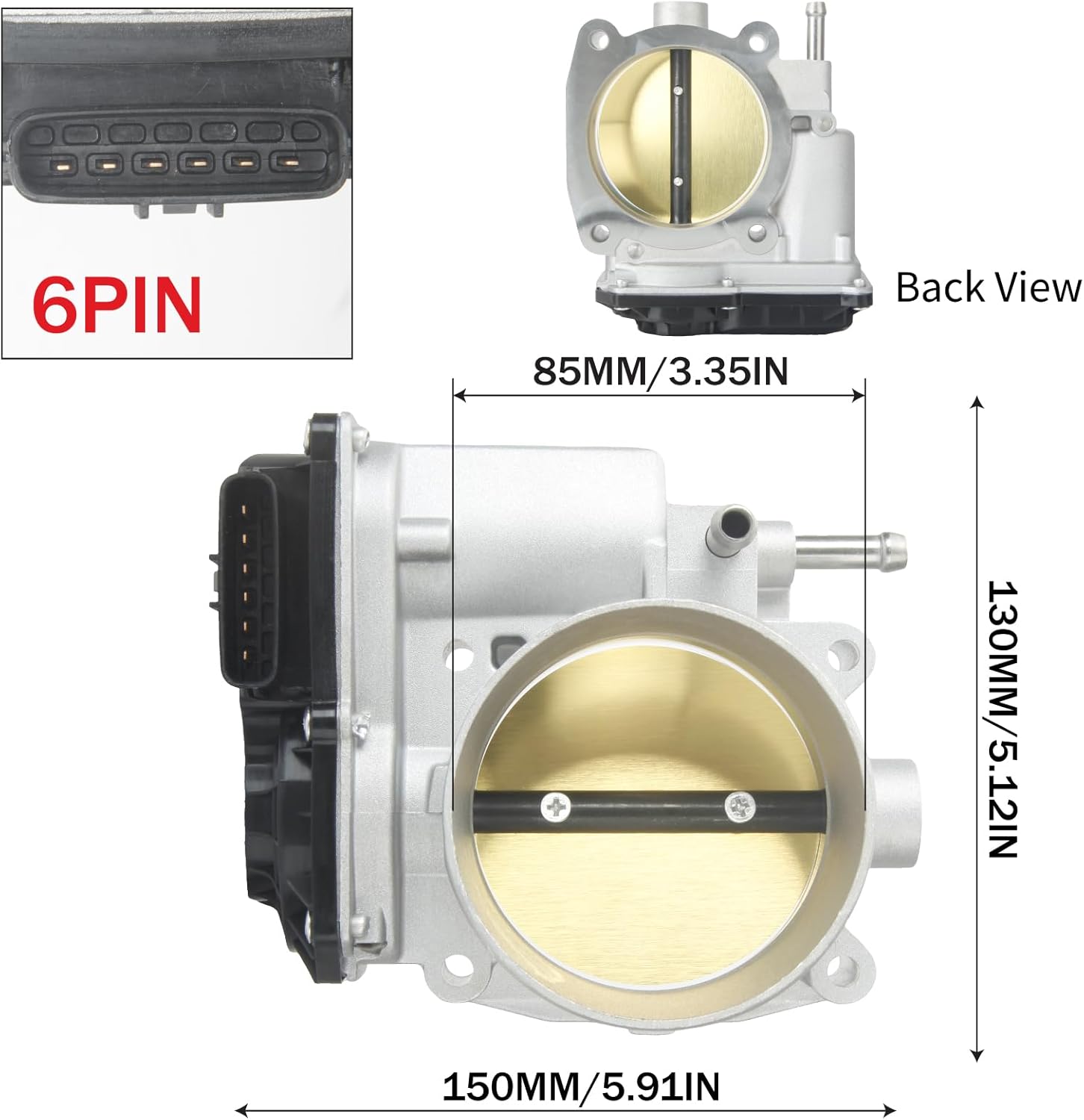 22030-0F010 Electronic Throttle Body Assembly Replacement for Land Cruiser Sequoia Tundra LX570 2008-2021