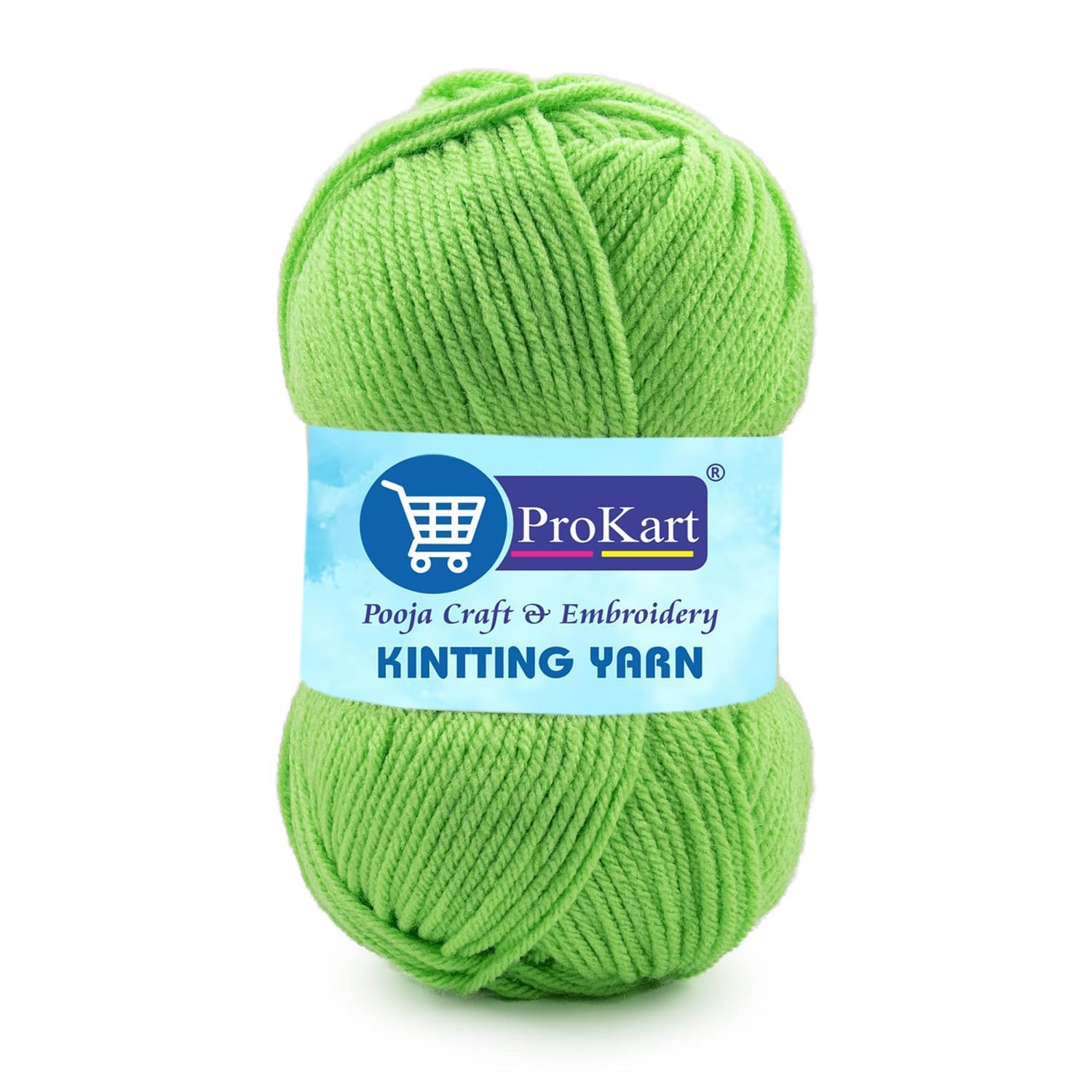 ProKart Premium 4-Ply Woolen Knitting Yarn | 100g Light Green Hand Crochet Soft Wool for Sweaters, Scarves, Hats, Baby Clothes & DIY Craft Accessories (1 Ball x 100g) discount deal