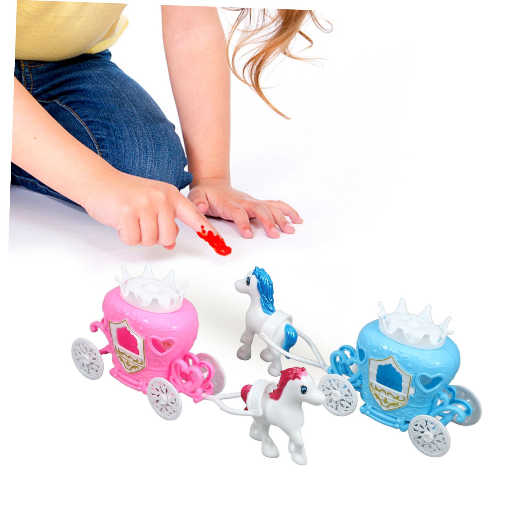 Amazon | CIYODO 2個独角兽城堡玩具 の南瓜馬車 フェアリーテール 