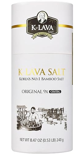 K-LAVA SALT — Sal de bambú número 1 de Corea: original 9x, cristal, 8.47 onzas