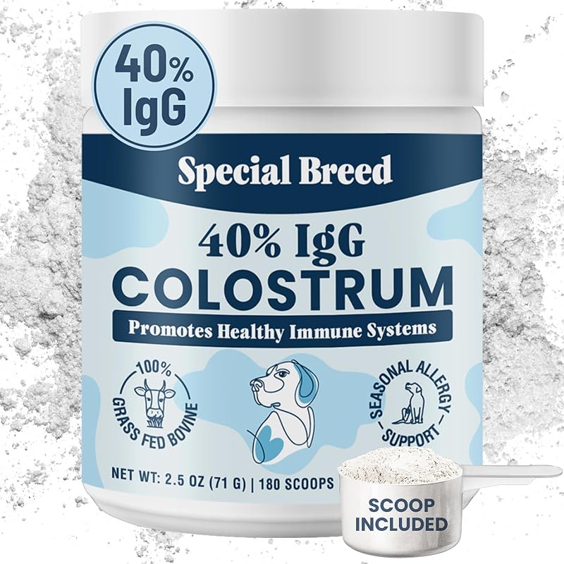 Colostro Bovino em Pó com 40% de IgG para Cães Special Breed, 71 g
