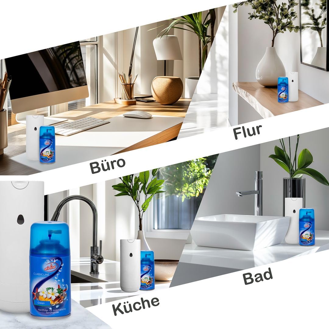 Laro Premium Airline Duftspray Klassik Line Mix Paket 6/12/24/48/96stk verschiedene hochwertige Düfte Nachfüller für automatische Spender 250ml pro Dose, Anzahl:24, Duft:Mix