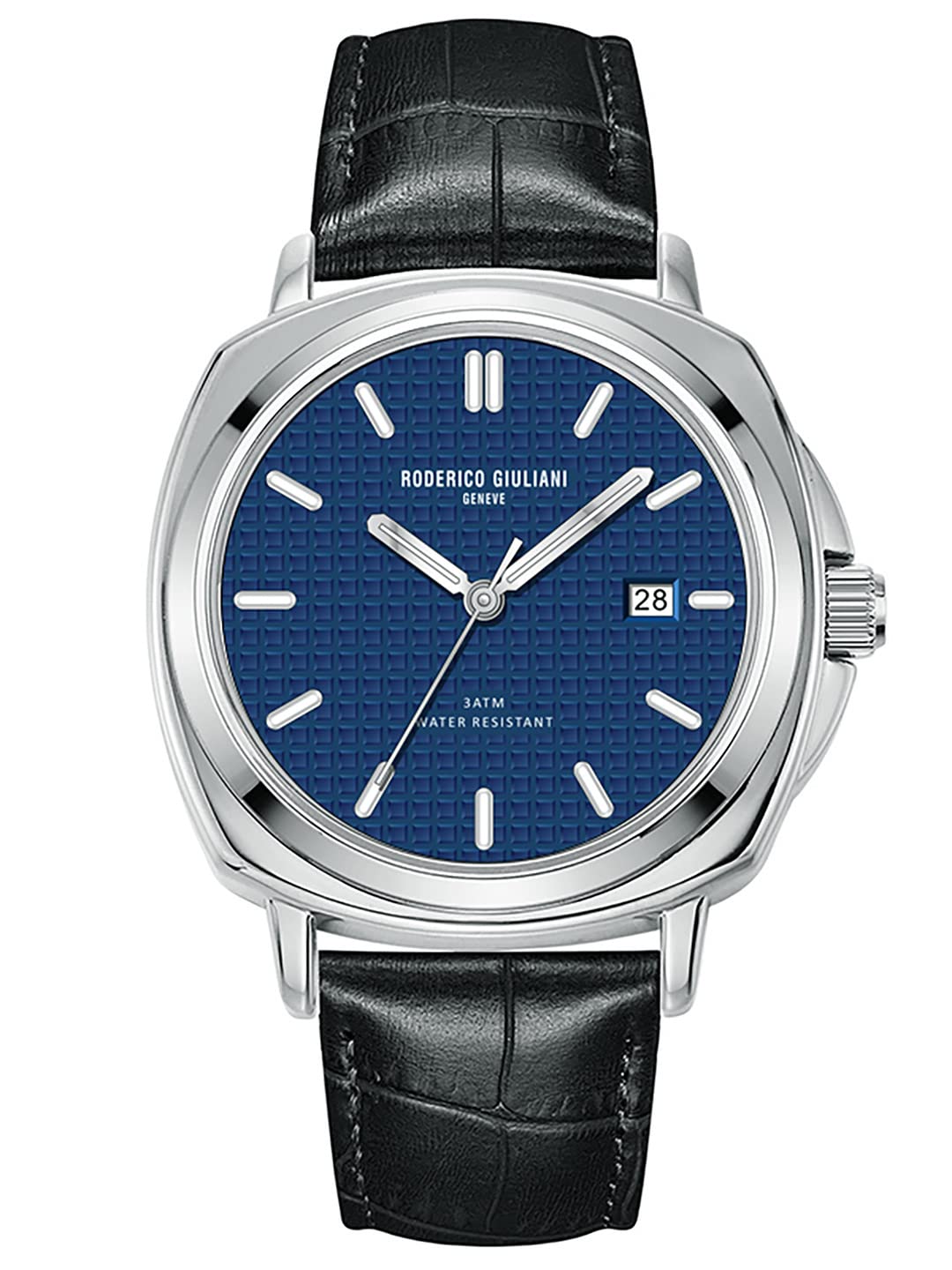 RODERICO GIULIANI Analog Blue DIAL Silver CASE Black Leather Strap Mens Watch MLEA-7501 (B0BF5S5RYL) Amazon Price History, Amazon Price Tracker