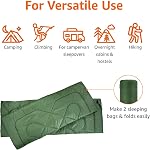 Amazon Basics 5°C Cool Weather Two-Person Sleeping Bag, 221 x 150 Centimeters, Olive Green