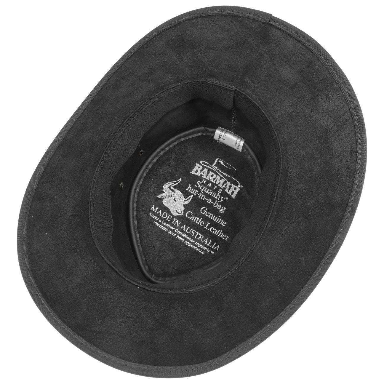 Barmah Squashy Outback Cappello Uomo - Made in Australia Pelle Stockman con Fascia Pelle, pistagna Estate/Inverno Primavera Estate Autunno Inverno