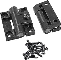 Cionyce 2-Pack Adjustable Torque Friction Hinges 43x36mm Black Plastic with Screws - Durable Cabinet Hinges