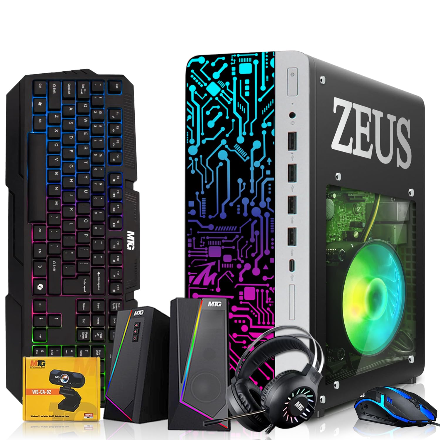 Amazon.com: TechMagnet Zeus Pro 9 Gaming Desktop PC, Intel i5, RX