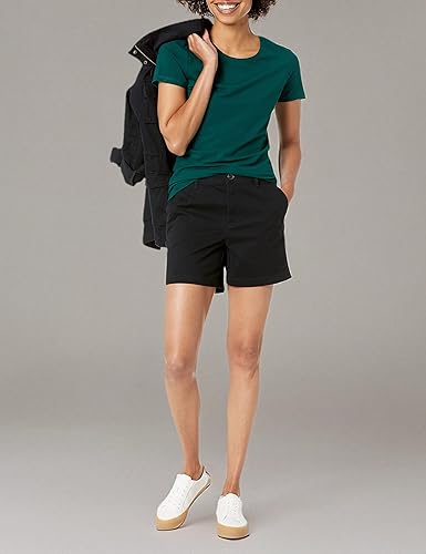 Vista 313 de Yaxa Essentials Women's Regular-Fit Short-Sleeve Crewneck T-Shirt