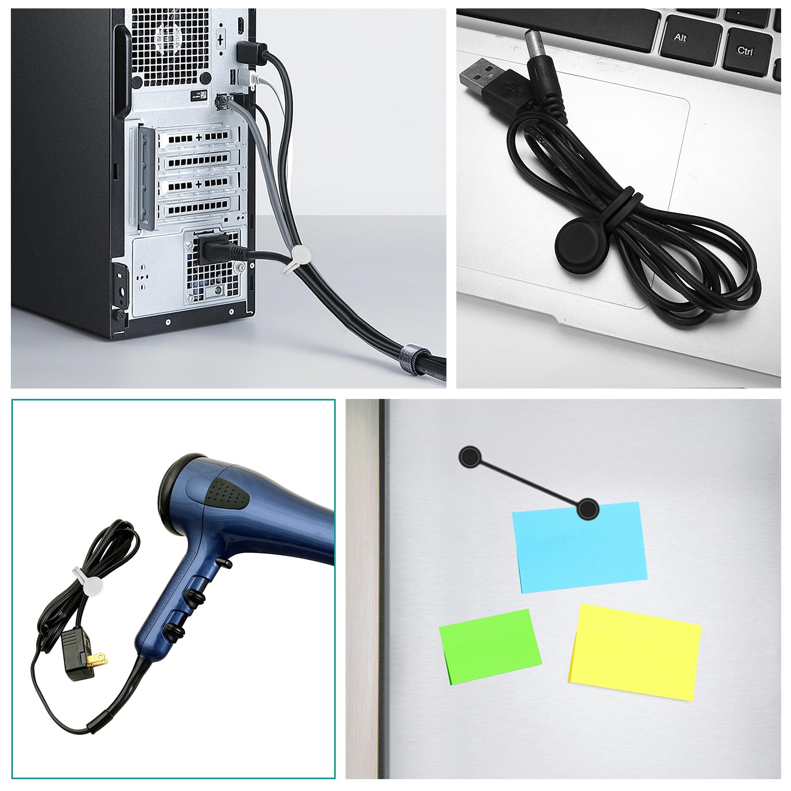 Magnetische Kabelbinder Aus Silikon – 10-teiliges Set, Wiederverwendbar Für Kabelmanagement & Mehr