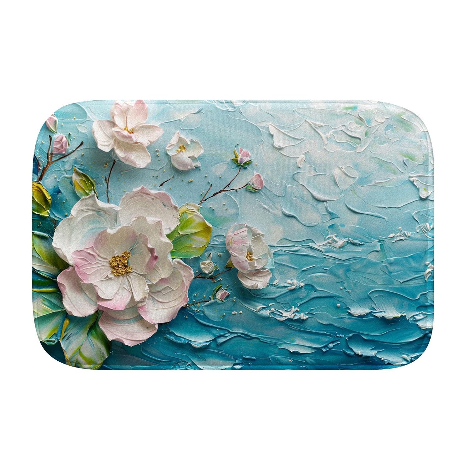 Tapis de bain mousse mémoire 90x60 cm antidérapant et absorbant pour douche moderne