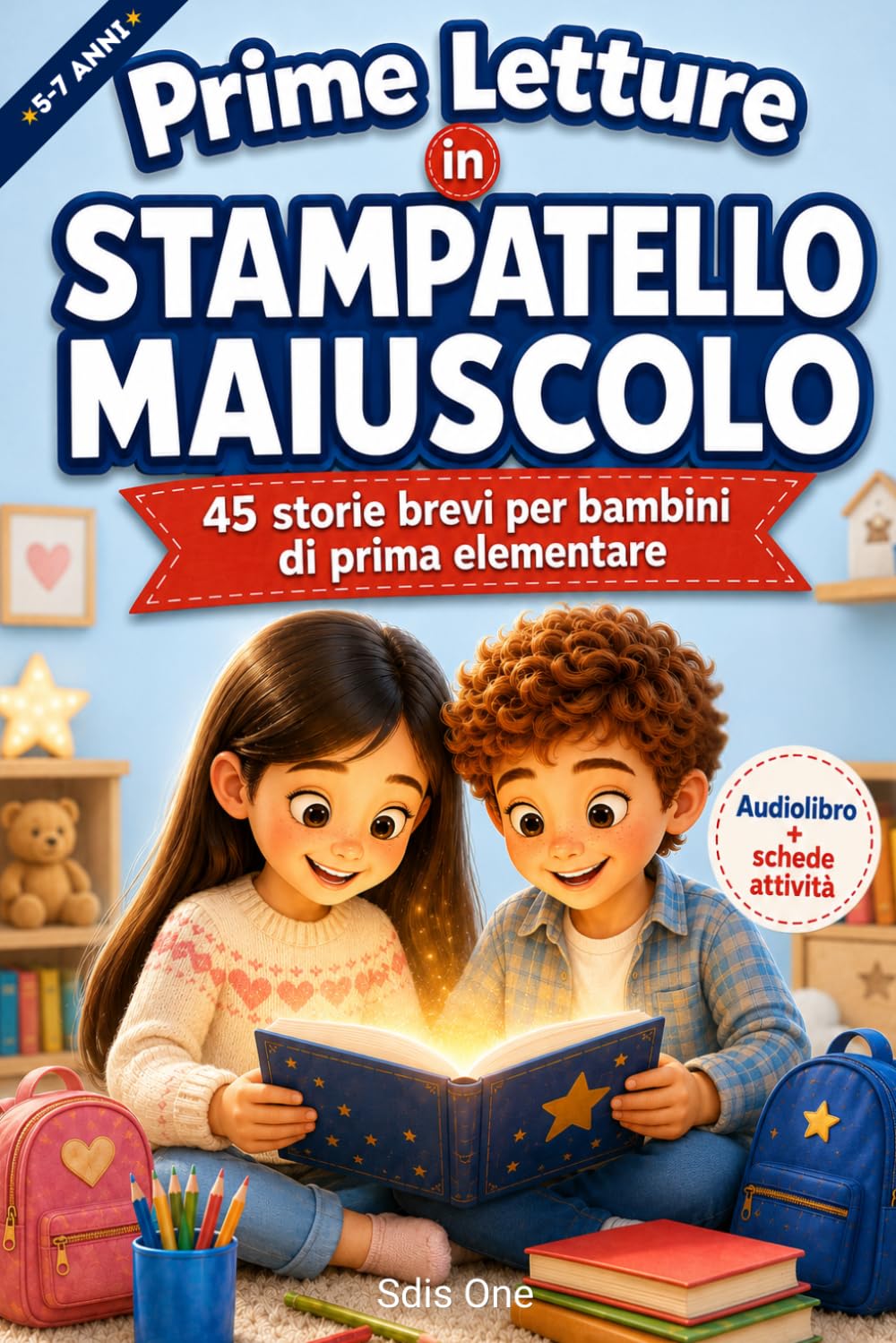 Prime Letture in Stampatello Maiuscolo: 45 storie brevi e facili per bambini di prima elementare, con audiolibro e schede attività per imparare a leggere