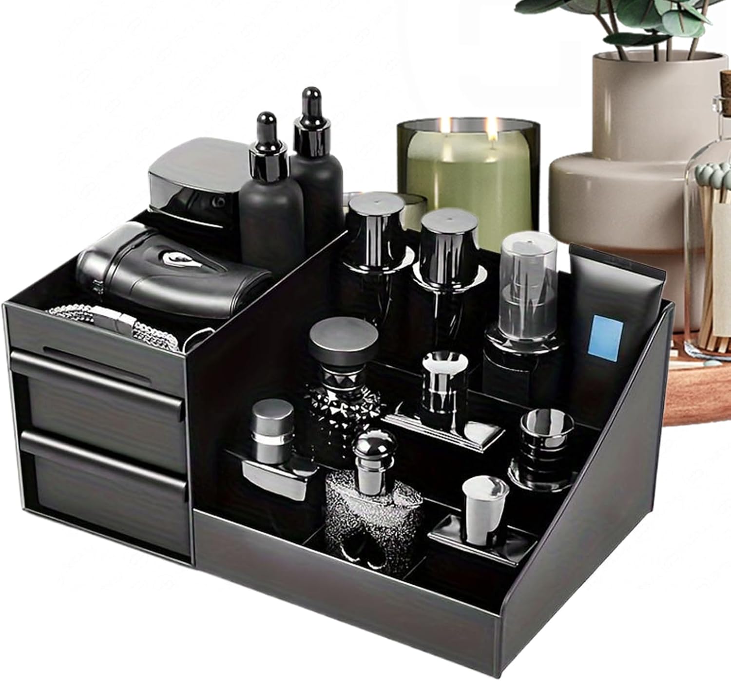 Makeup Organizer with Drawer Jewelry Cosmetic Case