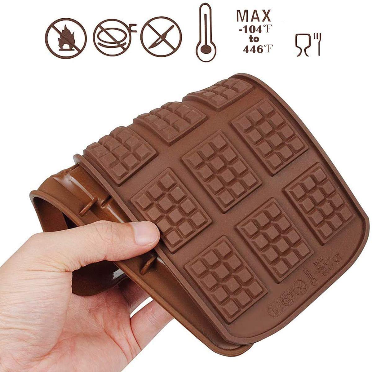 RKPM HOMES Silicone Chocolate Mold Candy Mold Jelly Ice Cube Tray Muffin Sugar Craft Fondant Mold Mould Cake Decorating Tools (12 Cavity Chocolate Mold) — Amazon image 2