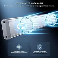 Vista 6 de Iluminación bajo gabinete de 10 pulgadas, paquete de 2 luces recargables con sensor de movimiento para interiores, 5 niveles regulables, luces