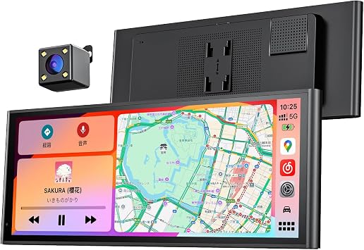 9.26-Inch Wireless Display Audio, Compatible with CarPlay & Android Auto, Portable Car Audio with Rear Camera, Parking Aid, High Intensity IPS Touch Screen, Car Monitor, Bluetooth/AUX/FM, Mirroring, Siri/Google Voice Control, OTA Upgrade, No Construction Required, Easy Installation, Compatible with Many Vehicles