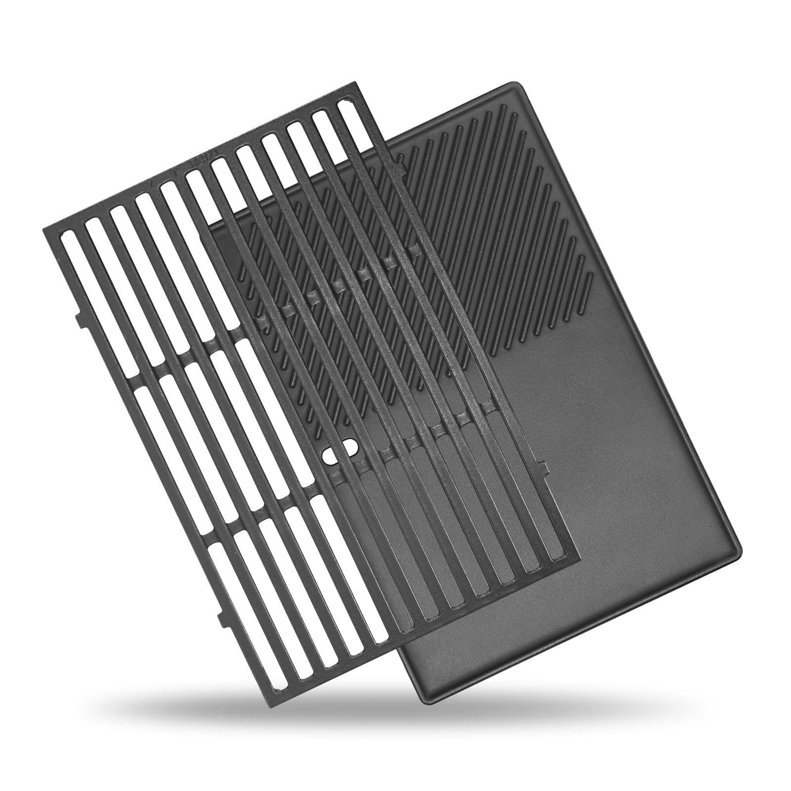GRISUN Griglia e piastra 44,5 cm (7638) in ghisa per Weber Spirit I & II serie 300 - E310, E320, E330, S310, S320, S330, S330, Ricambi 2 pezzi