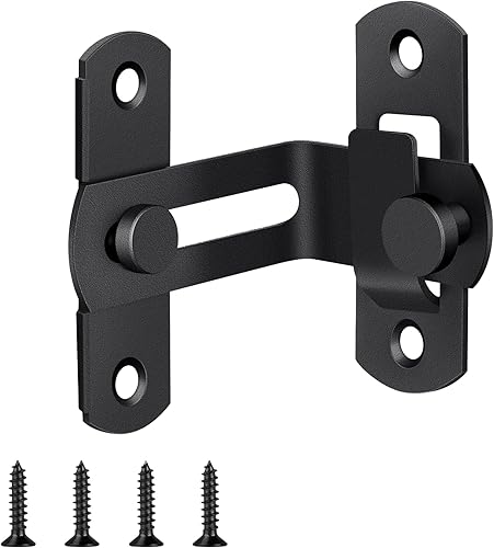 Miniatura 2 de Cerradura de puerta de granero abatible de 90 grados, cierre de puerta resistente, protege la privacidad para valla de madera de granero puertas