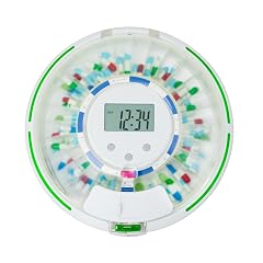 Automatic Pill Dispenser Lock 28-Day Medication Organizer Up to 6 Doses Per Day 6 Dosage Templates Sound Light