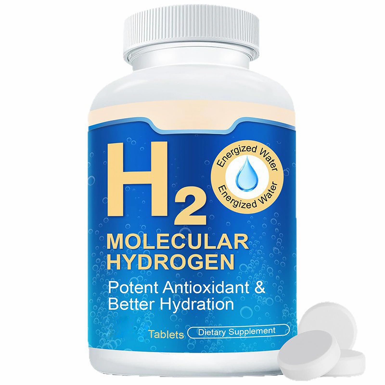 Hydrogène moléculaire H2, 90 comprimés, bien-être équilibré, soutien quotidie,Laisser tremper dans de l'eau à une température de 60° ou plus pendant 30 minutes,1pc