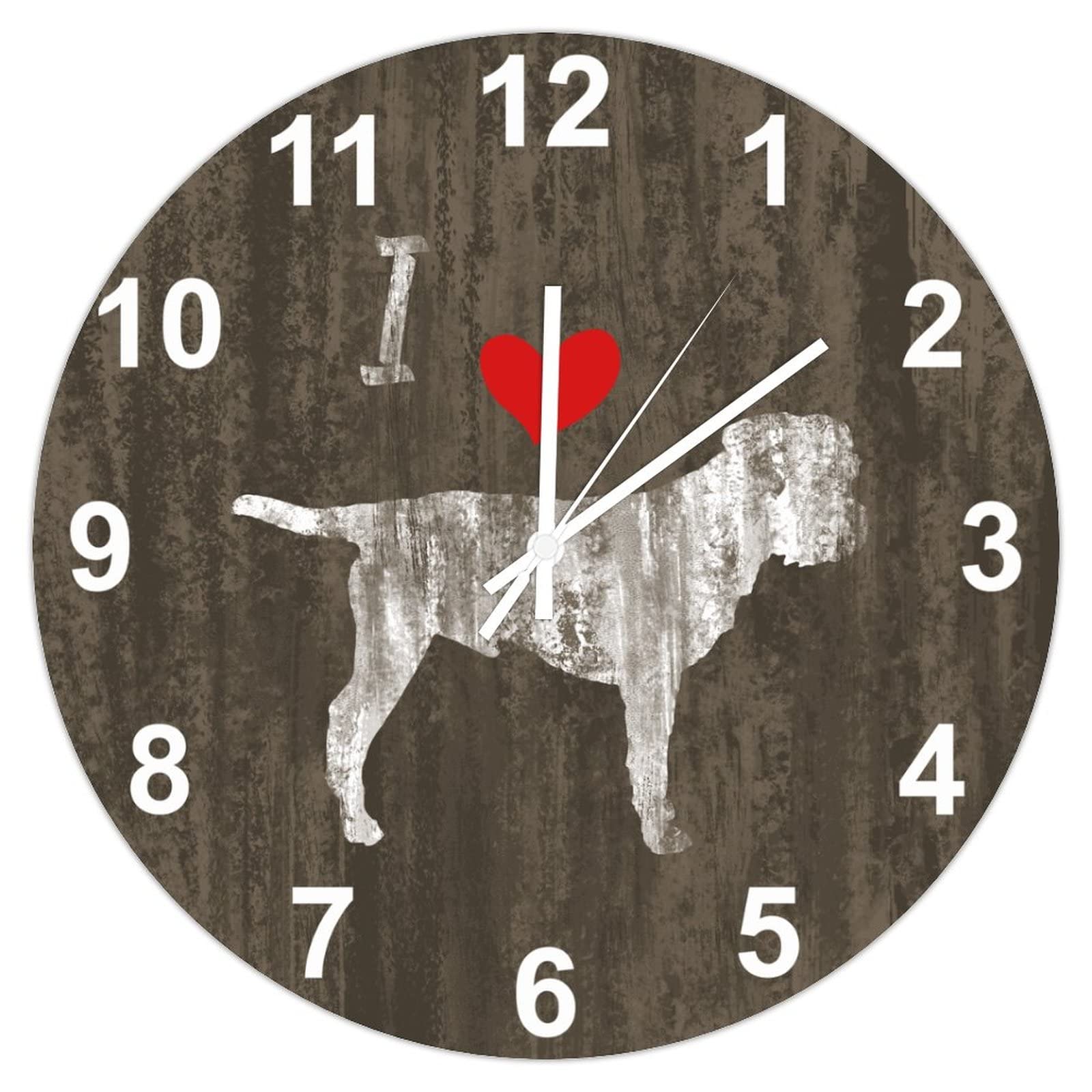Horloge Border Terrier sans tic-tac, pendule silencieuse 38cm