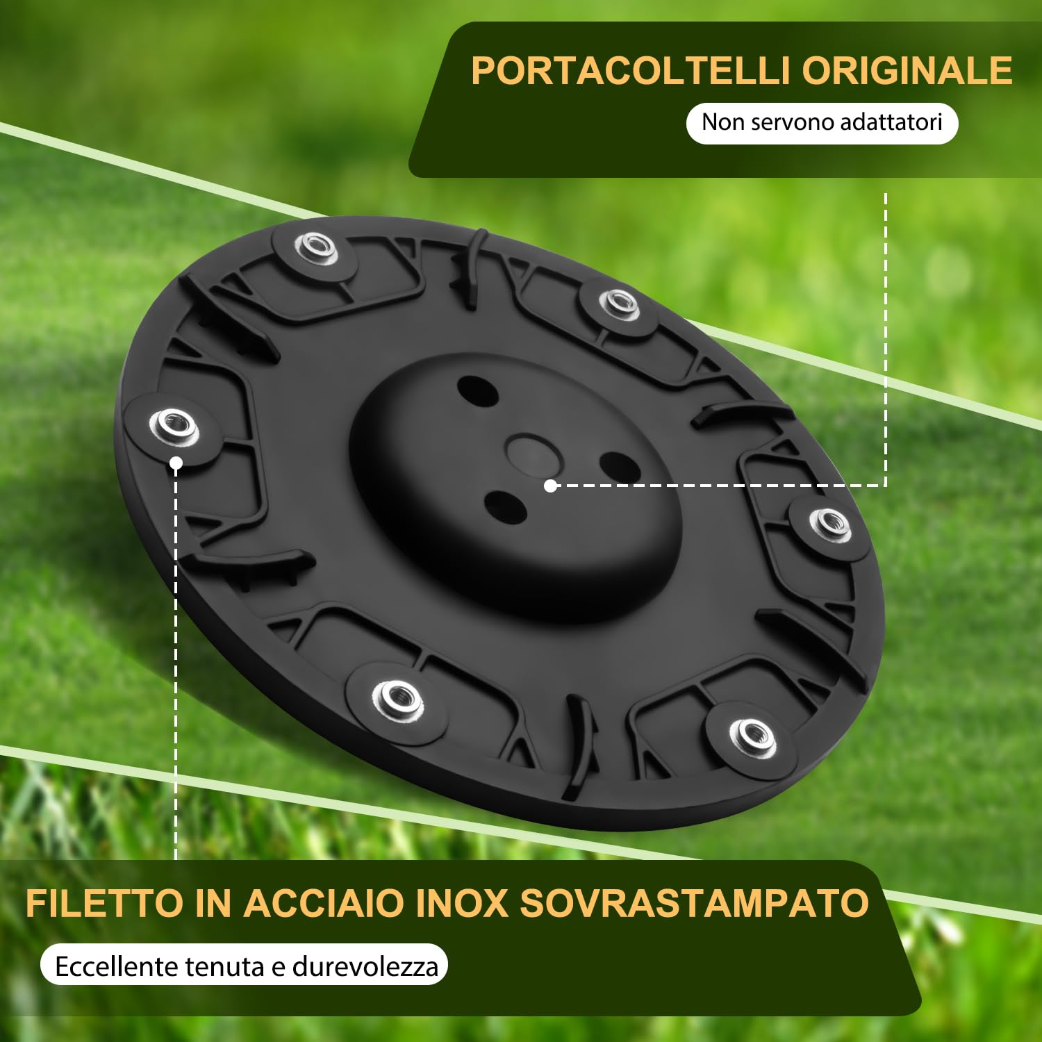 Dischi Lama + 6 Pezzi Lame Compatibili con Worx Landroid S&M (fino all'anno 2020), Landxcape, Kress, Compatibile con Einhell Freelexo