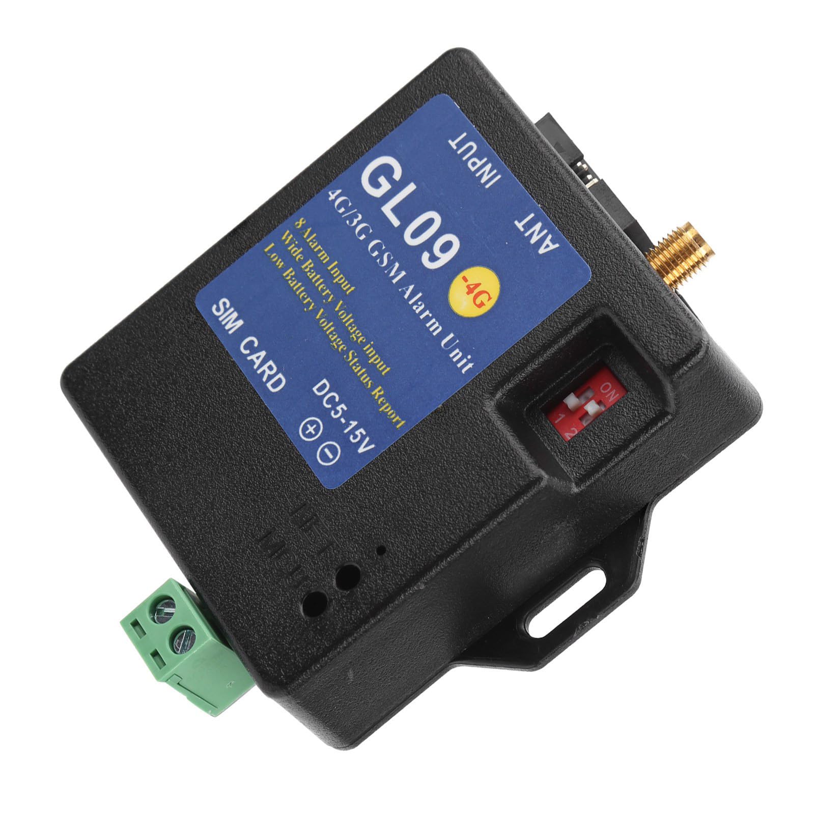 Acouto System Alarmowy o Niskim Zużyciu 4G / 3G / GSM z Wejściem do 8 Kanałów dla Bezpieczeństwa Domowego, Zasilanie DC 5-15V, Które mają Zastosowanie do Monitorowania Magazynowego [Czarny] (Wersja