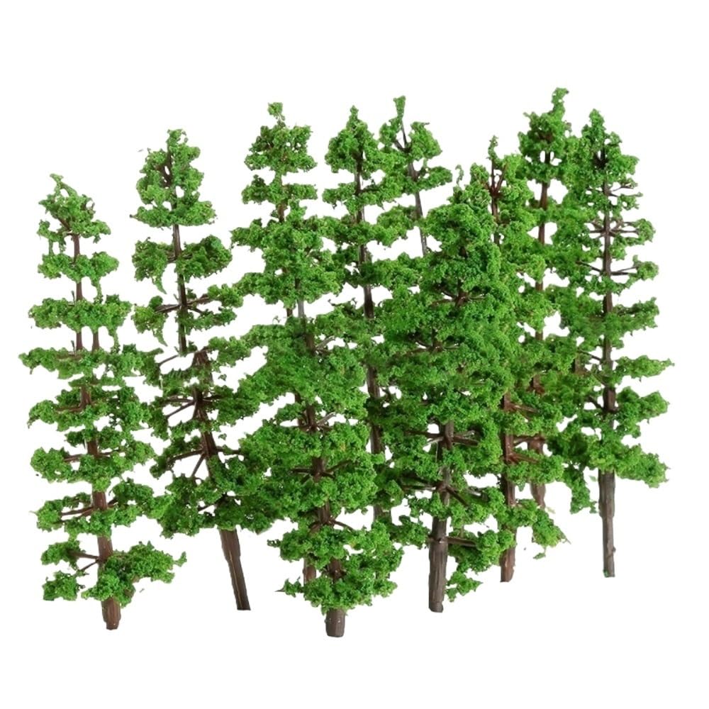 Artificial Model Tree 10pcs Park DIY Scene Trees Miniature Landscape Decorate, Artificial Fake, Railway Diorama Scenery Tree(9cm)