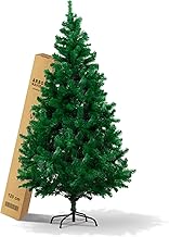 TIBBERS Artificial Christmas Tree, Height 120 cm, Detachable Structure, Collapsible Branches, Metal Folding Stand, TBS038