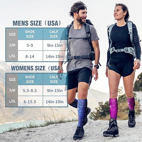 Miniatura 7 de Bluemaple Paquete de 6 calcetines de compresión de cobre para mujeres y hombres, el mejor apoyo para médicos, correr, enfermería, atletismo