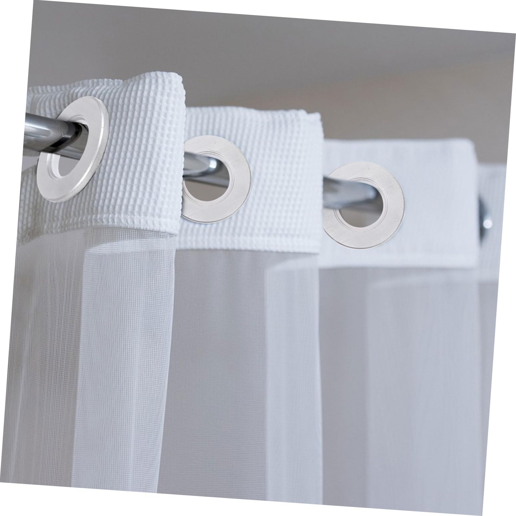 HOLIDYOYO Clips Hooks 50pcs Buckle Style Curtain Hangers Hooks Easy Installation and Washable Roman Circle Ring