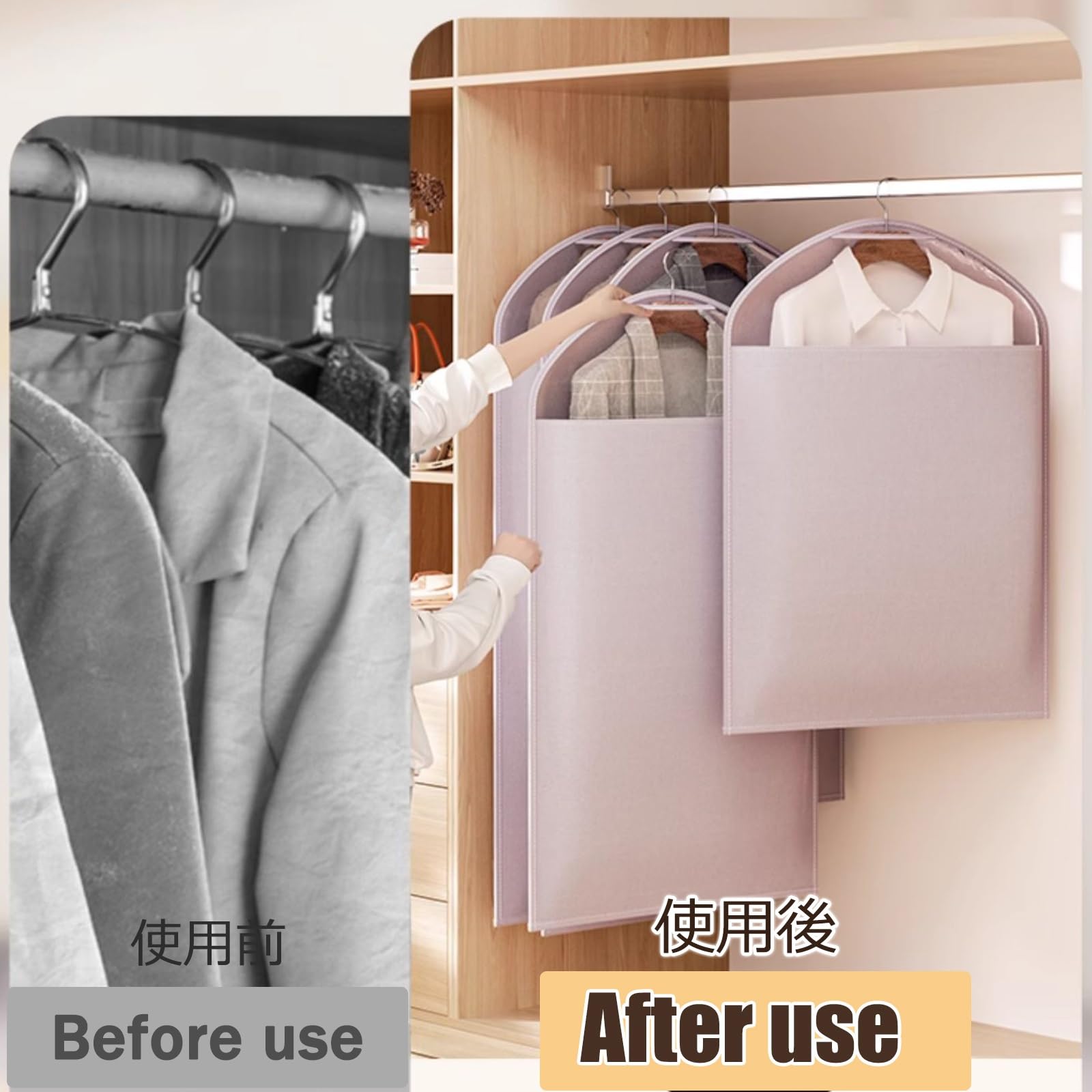 Peva Lavabile Buste Per Abiti Copertura Vestiti Con Cerniera Buste Trasparenti Per Vestiti Copri Abiti Anti Polvere Per Camicie, Giacche, Maglioni(59 * 128cm,3pcs)