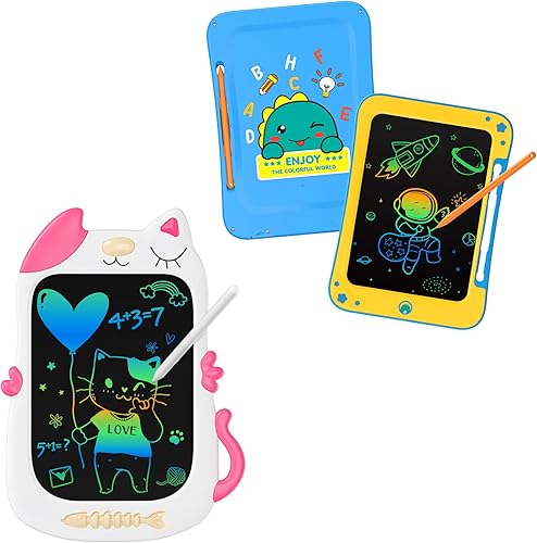 Bravokids Juguetes para niñas pequeñas, juguetes para niñas pequeñas, para niños de 3, 4, 5, 6, 8 años, tableta de escritura LCD, tabla de garabatos