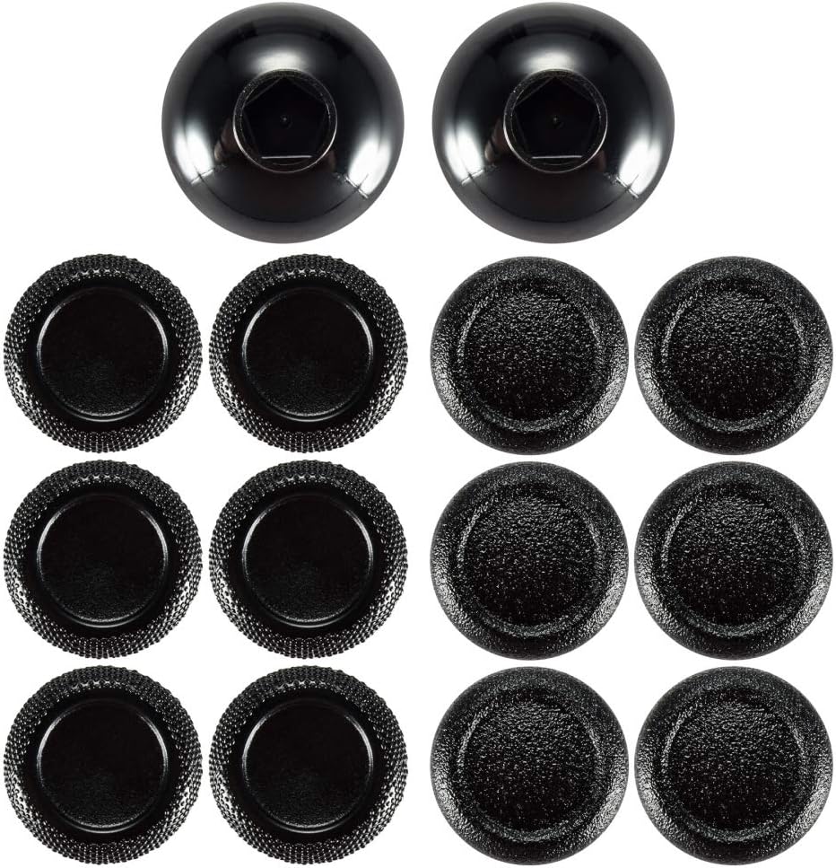 eXtremeRate Black Plastic Bottom Removable Thumbstick Joystick for PS5 for PS4 All Model Controller, Replacement Parts Adjustable Height Analog Thumb Stick for Xbox One S X Elite Controller - Image 5