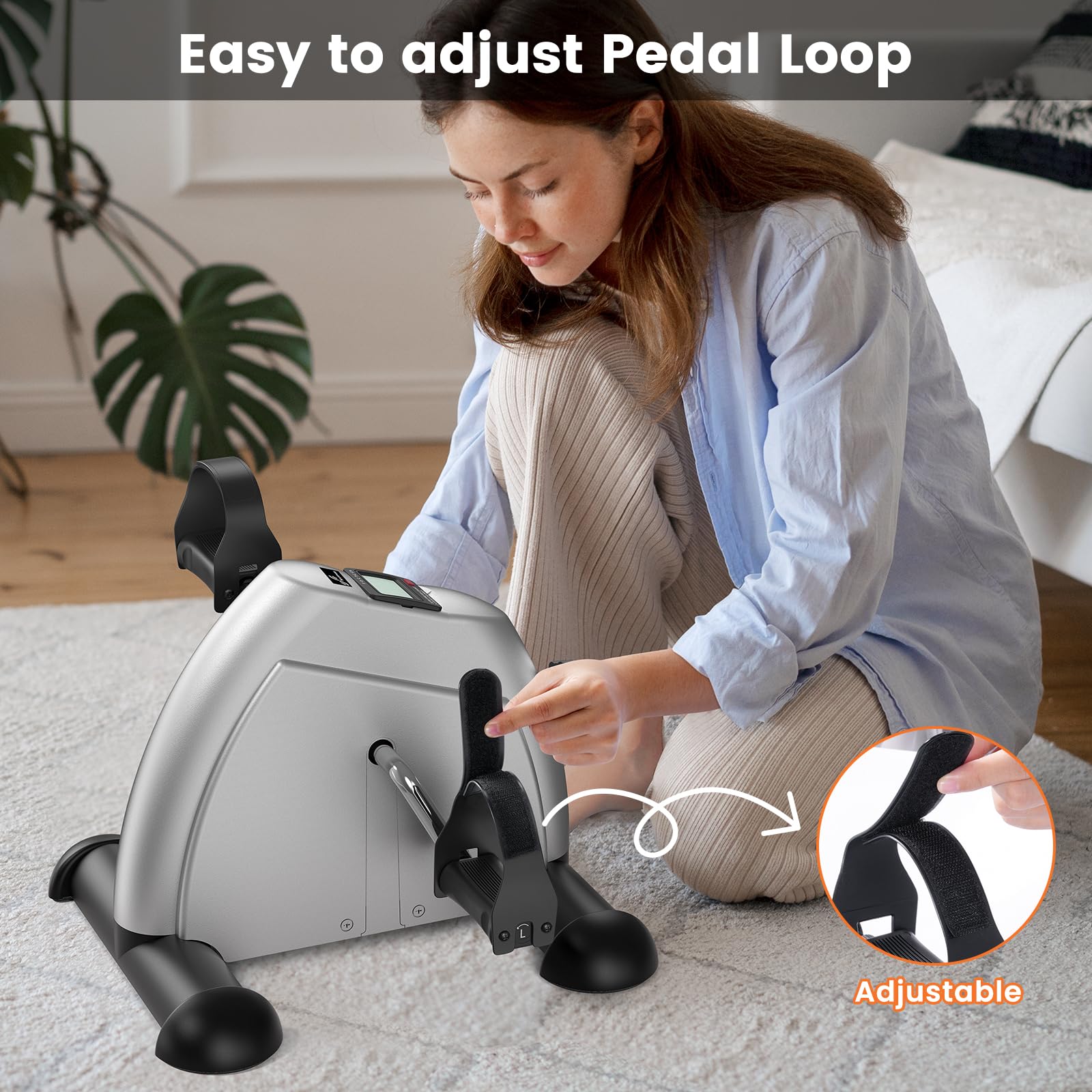 Sportneer mini hometrainer pour seniors avec écran LCD, vélo de table ergomètre entraîneur bras et jambes