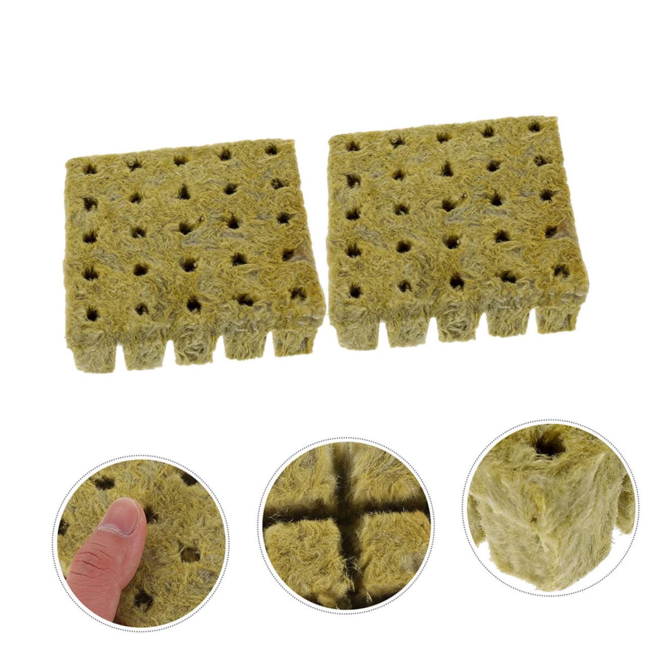 3 Series Cubos De Crecimiento Hidropónicos para Bloques De Propagación De Plantas De Jardinería 50 Piezas*3