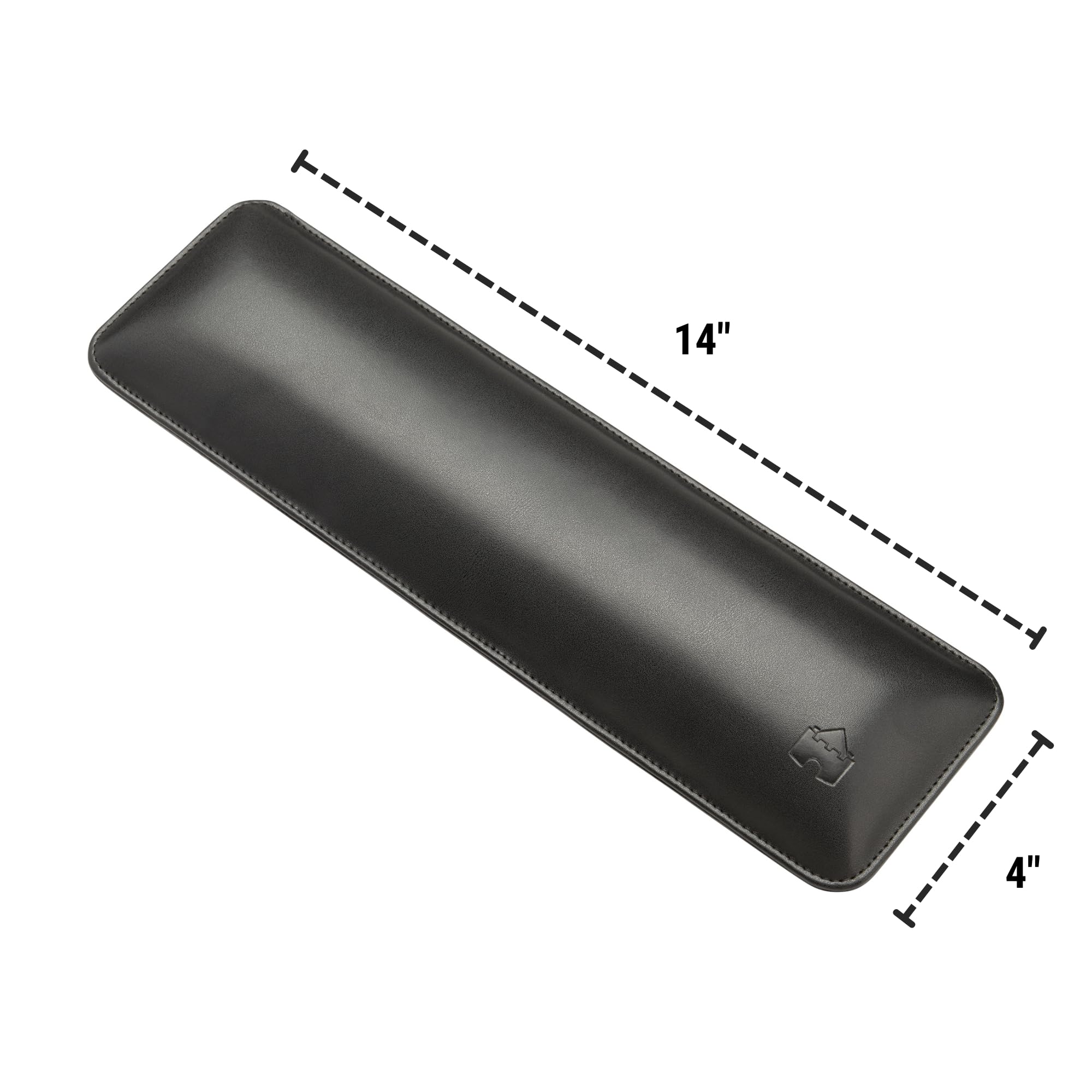 Bailey Tenkeyless von Castle – TKL kurze Handgelenkauflage für Tastaturen mit rund 87 Tasten – Leder, ergonomische ComputerHandgelenkstütze – Schreibmaschinen, Gaming und schwere Büronutzung