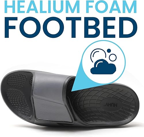 Miniatura 4 de HUHV Sandalias cómodas de recuperación - Sandalias ortopédicas con soporte de arco y plantilla de EVA extra acolchada para hombres y mujeres
