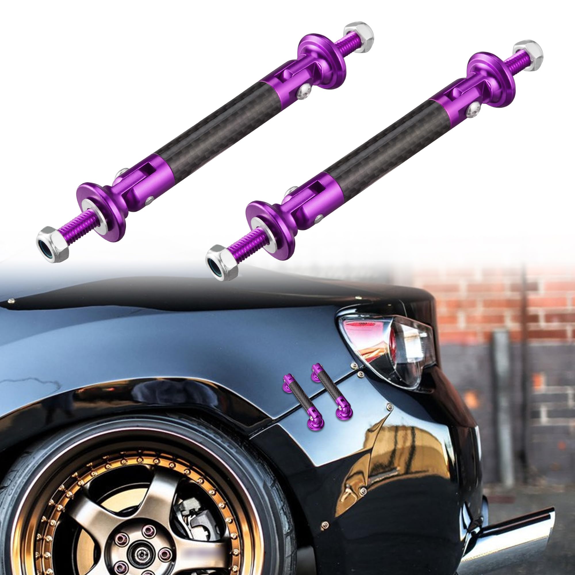 Adjustable Splitter Struts 2-Pack 45mm Car Splitter Support Rods ...