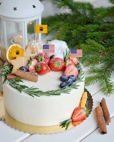 Miniatura 5 de 100 banderas de palillos de dientes del estado de Nueva Jersey de Estados Unidos y Nueva Jersey, mini adornos pequeños para cupcakes de Nueva